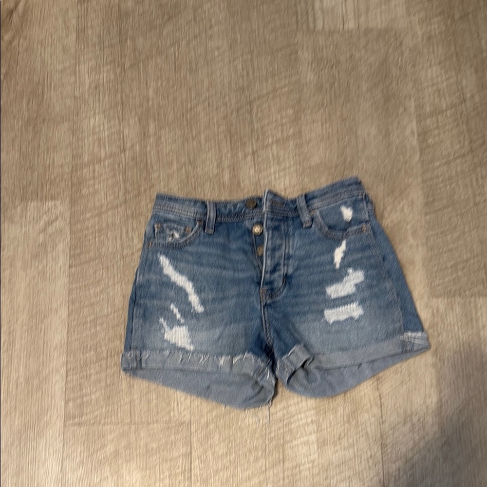 Hollister Blue Distressed Jean Shorts